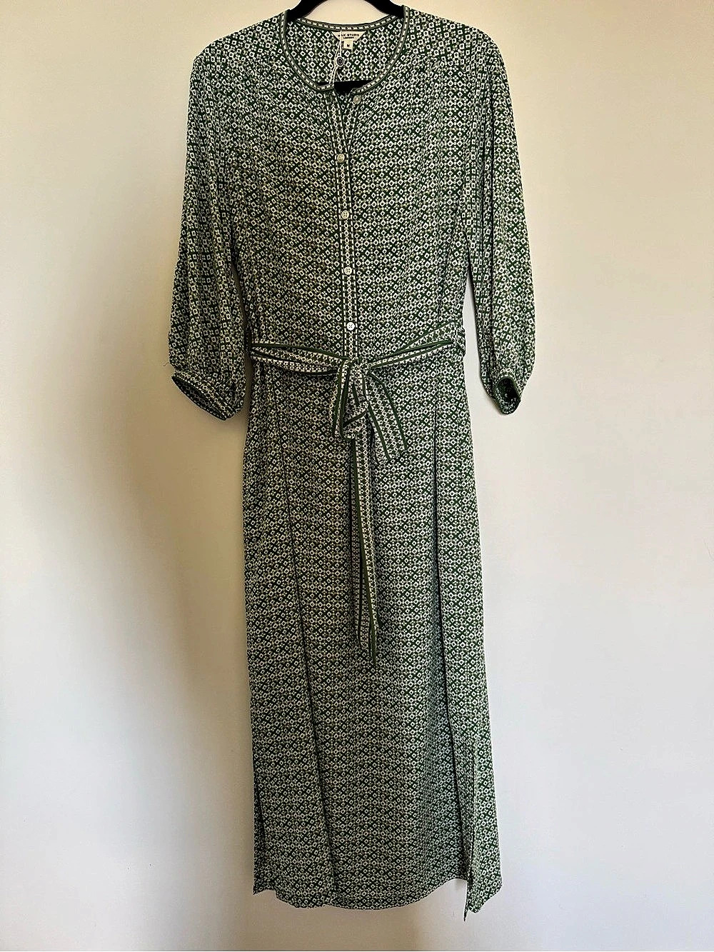 Max studio Green Geometric Maxi Dress Size Medium NWT
